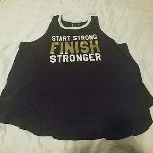 Nwot 3x f.i.t brand black workout tank